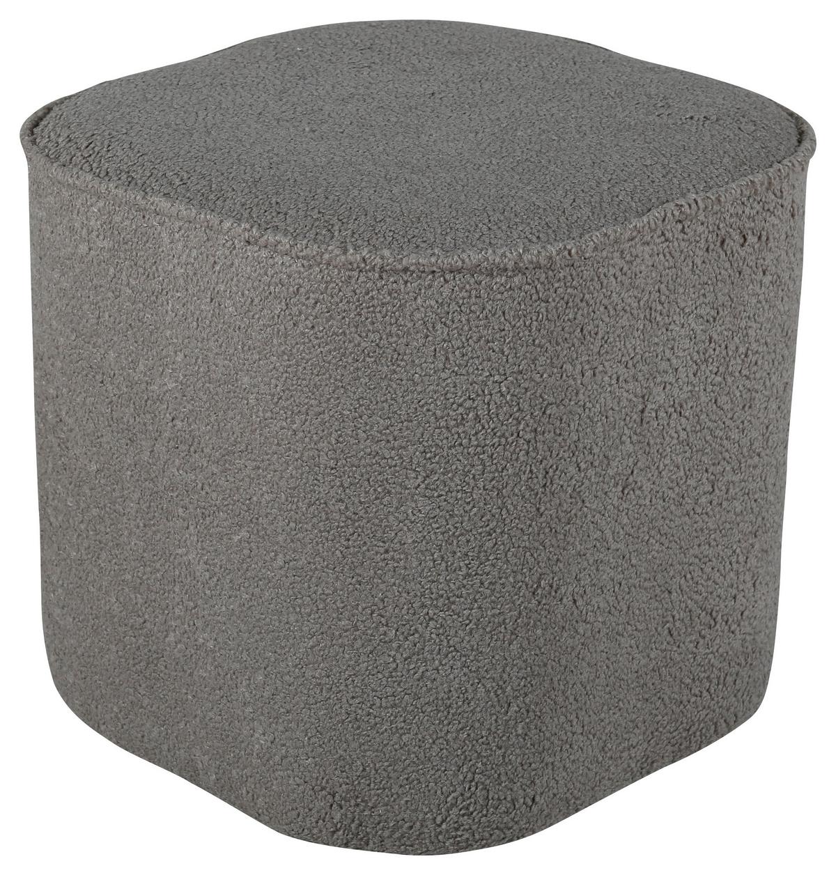 POUF PIFF - Grau, Design, Textil (44/41/44cm) - Livetastic