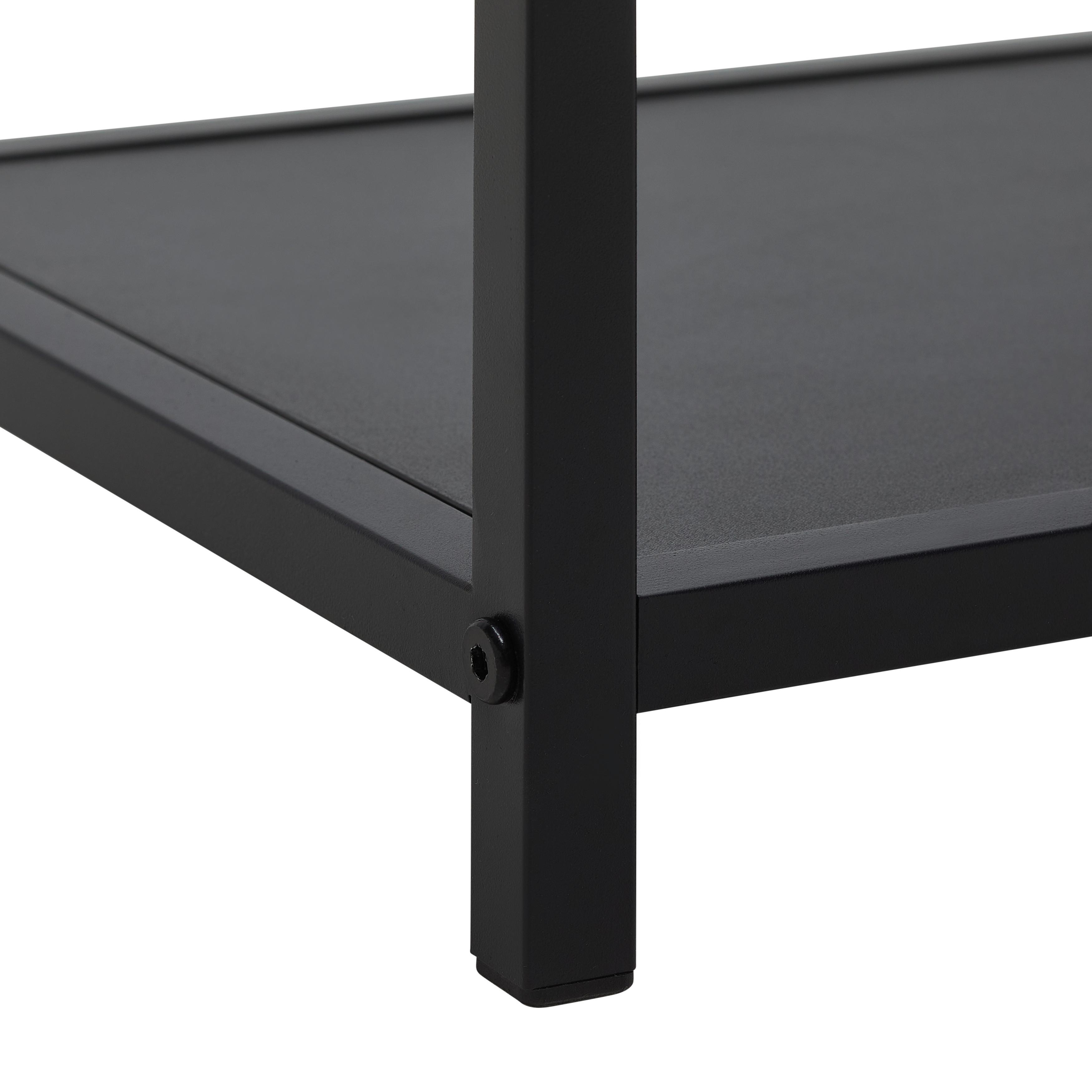 HYLLA BASTIAN II -BASED/SB- - svart, Modern, metall/trämaterial (77/68/30cm) - Based