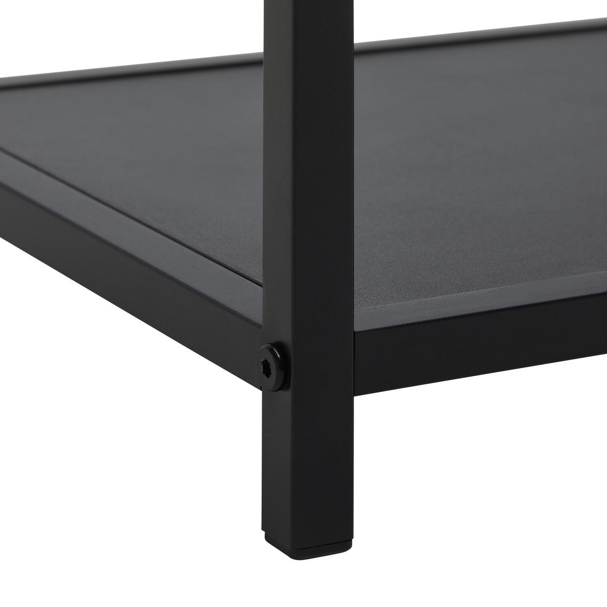 Regal Bastian Schwarz ca. 77x68x30cm - Schwarz, MODERN, Holzwerkstoff/Metall (77/68/30cm) - Based