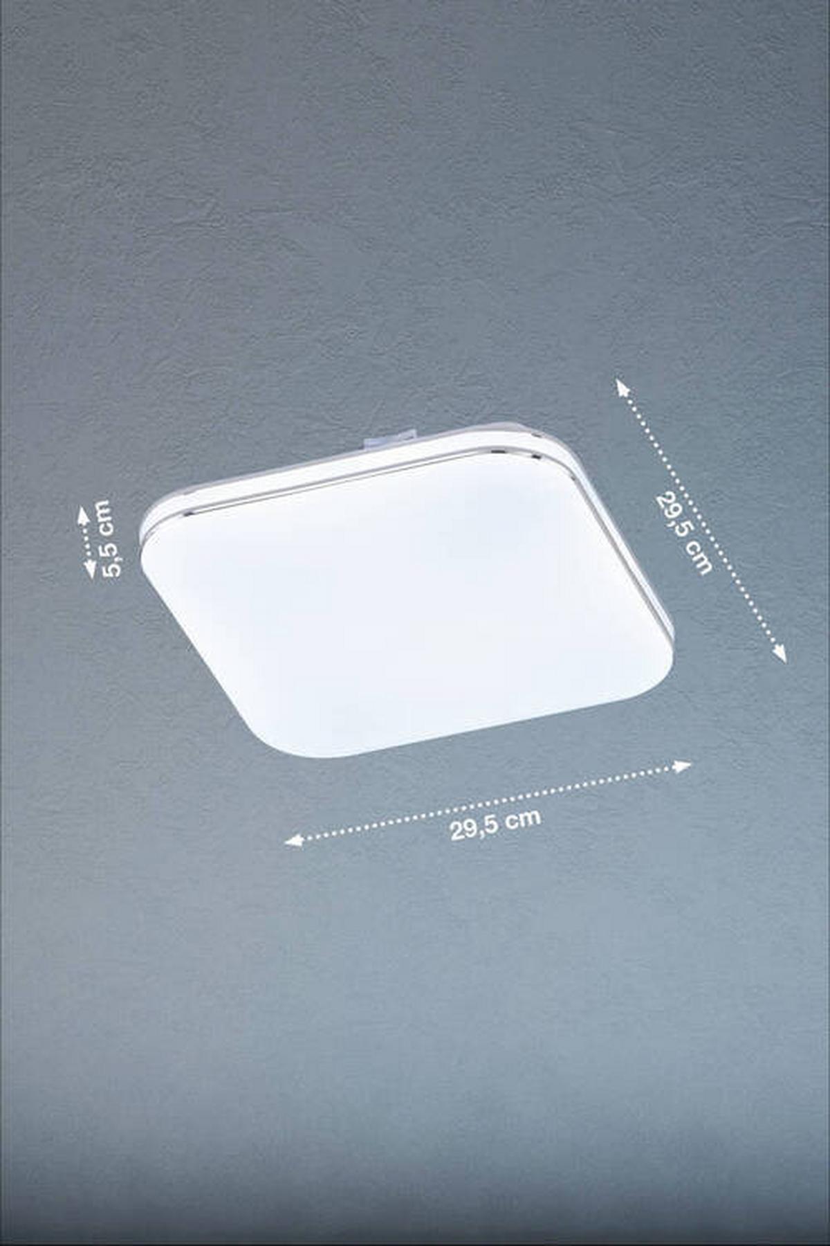 LAMPA SUFITOWA LED 21125 PORTO - biały wysoki połysk/biały, Konventionell, szkło (29,50/29,50cm) - Fischer & Honsel