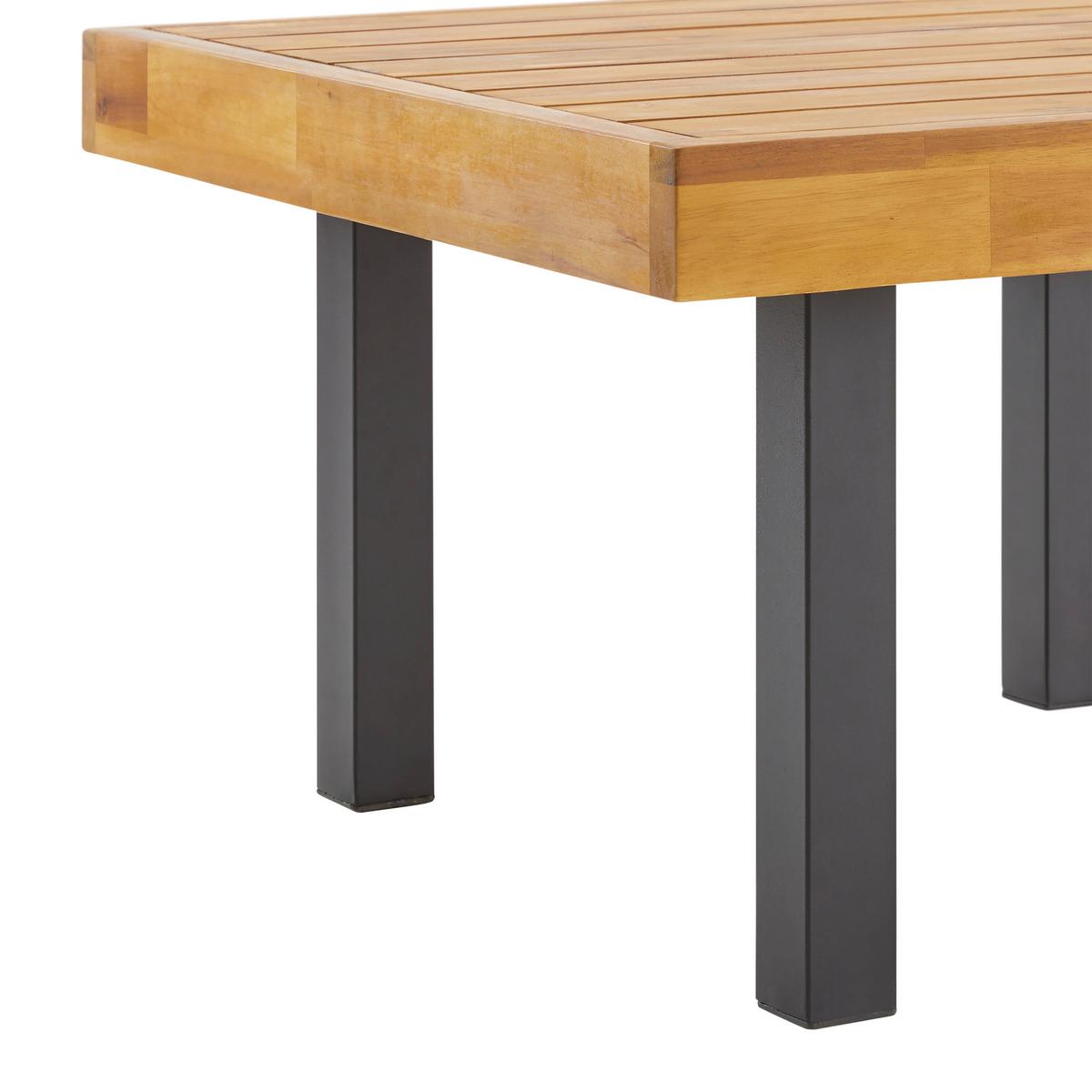 Loungegarnitur Gianny in Grau Outdoorgewebe - Grau/Akaziefarben, Modern, Holz/Textil (232/72/72cm) - Bessagi Garden