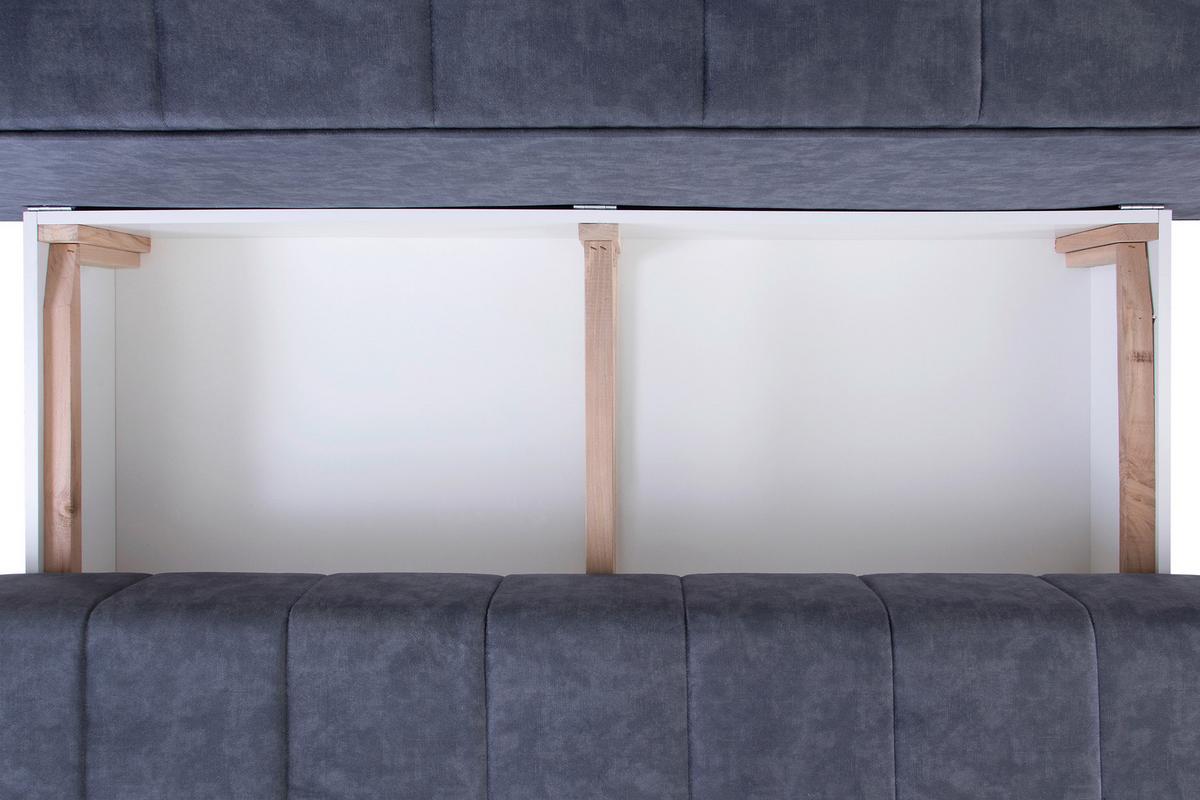 Zofa S Posteljno Funkcijo Sevilla, Temno / Svetlo Siva - srebrne barve/temno siva, Moderno, tekstil/les (200/100/75cm) - Mömax