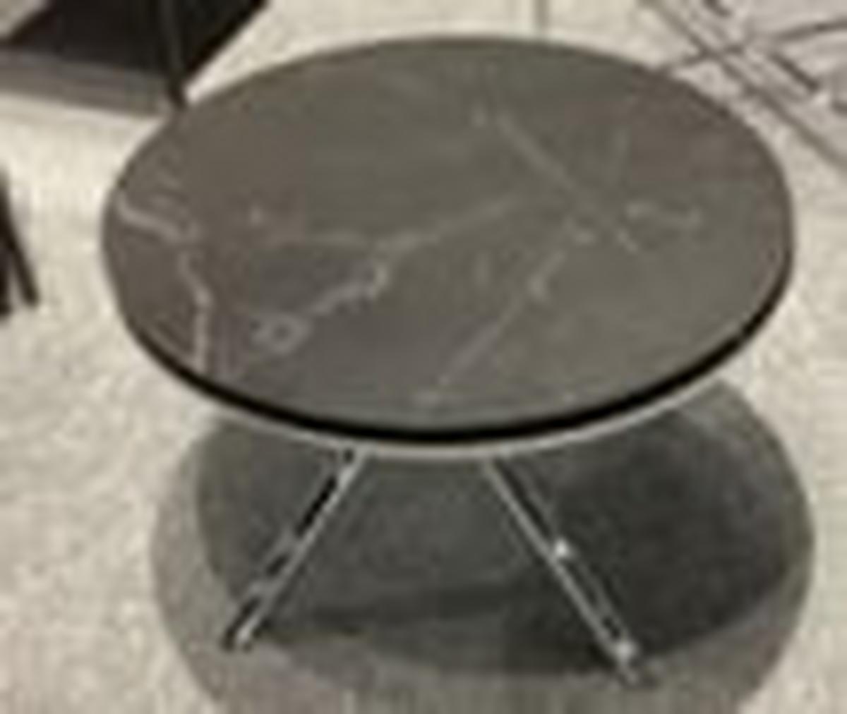 Stolić Lance - boje kroma/crna, Design, metal/keramika (70/44cm) - Modern Living