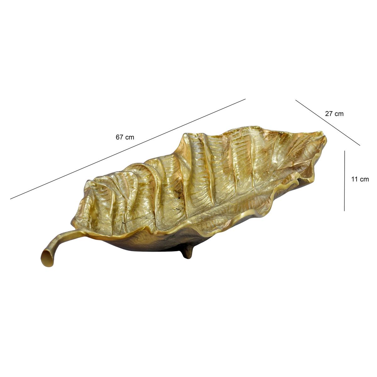 Dekoschale Wl7.686 - Goldfarben, Design, Metall (67/27/11cm) - Livetastic