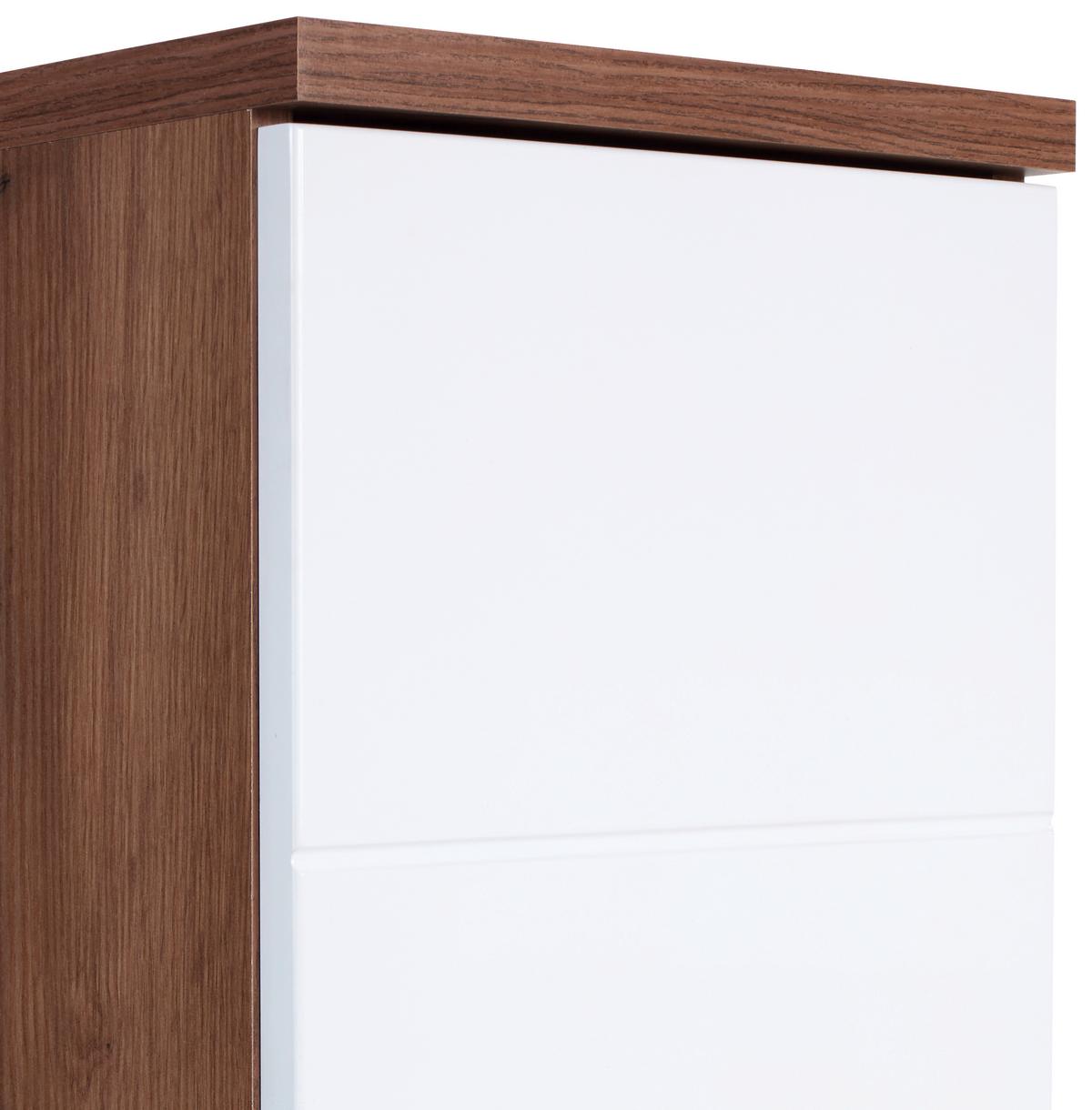 Dulap suspendat Bari - alb/culoare lemn stejar, Konventionell, material pe bază de lemn (35/70/25cm)