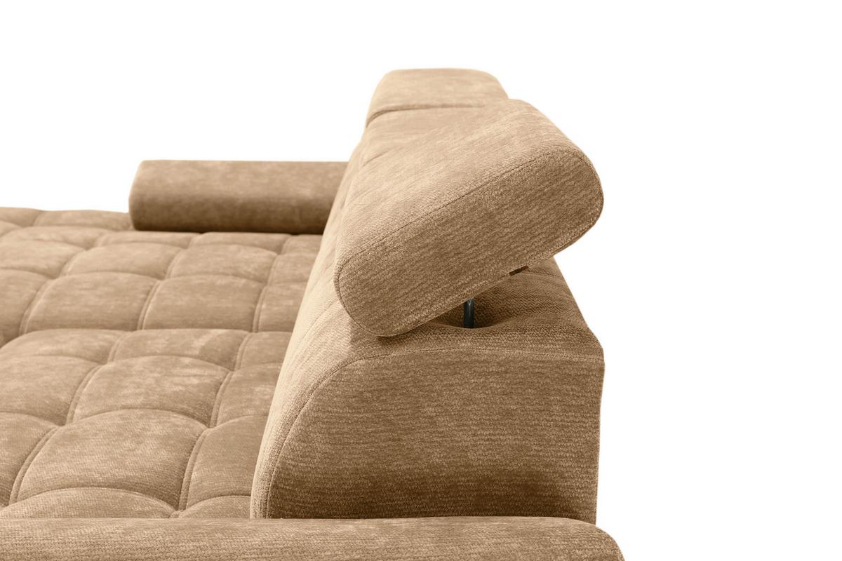 Kutna Garnitura Vegas - crna/bež-smeđa, Design, drvo/tekstil (173/294cm) - Modern Living