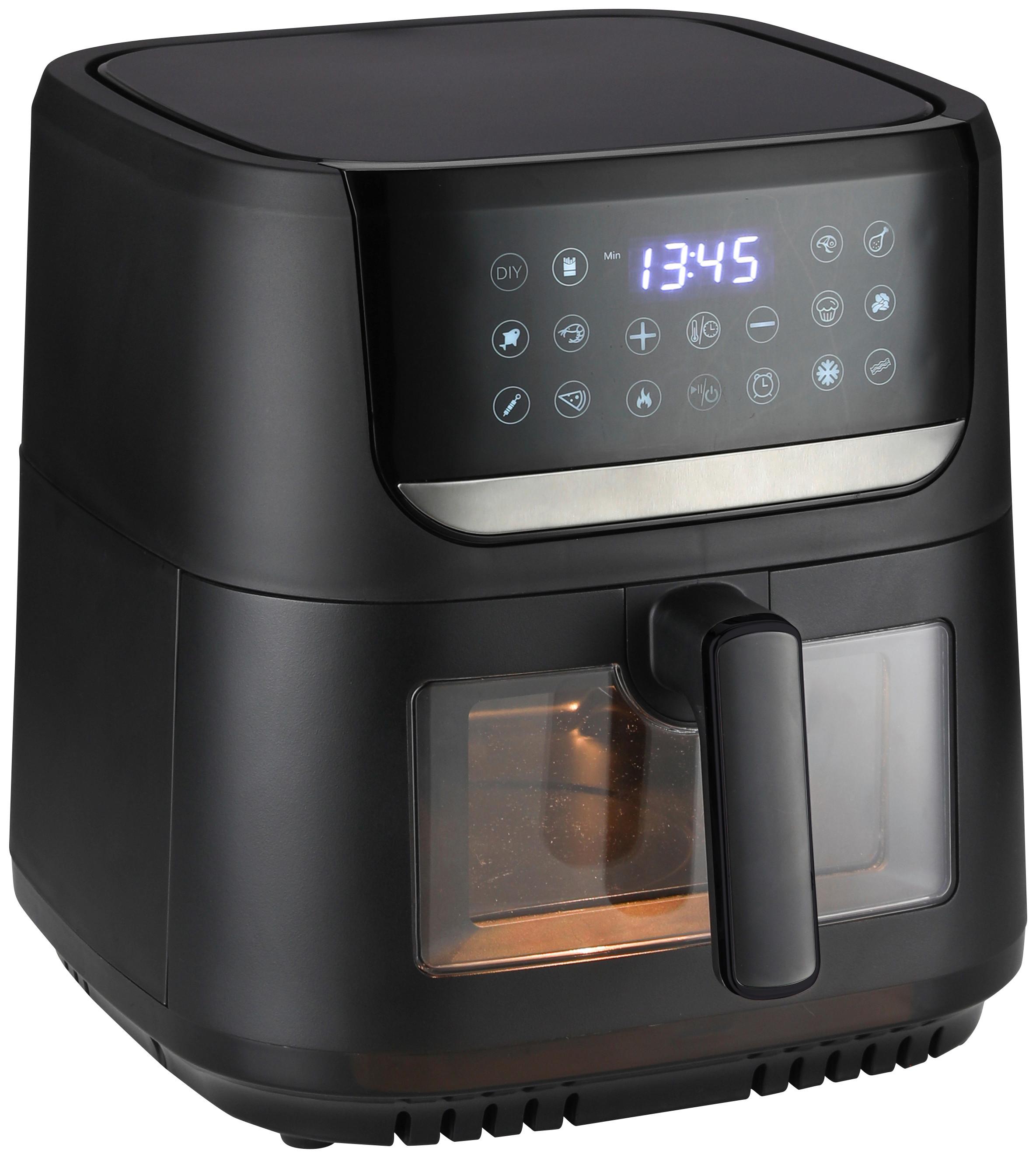 Heißluftfritteuse Jer Schwarz max. 2200 Watt - Schwarz, Basics, Kunststoff/Metall (32/39,3/32,6cm) - Insido