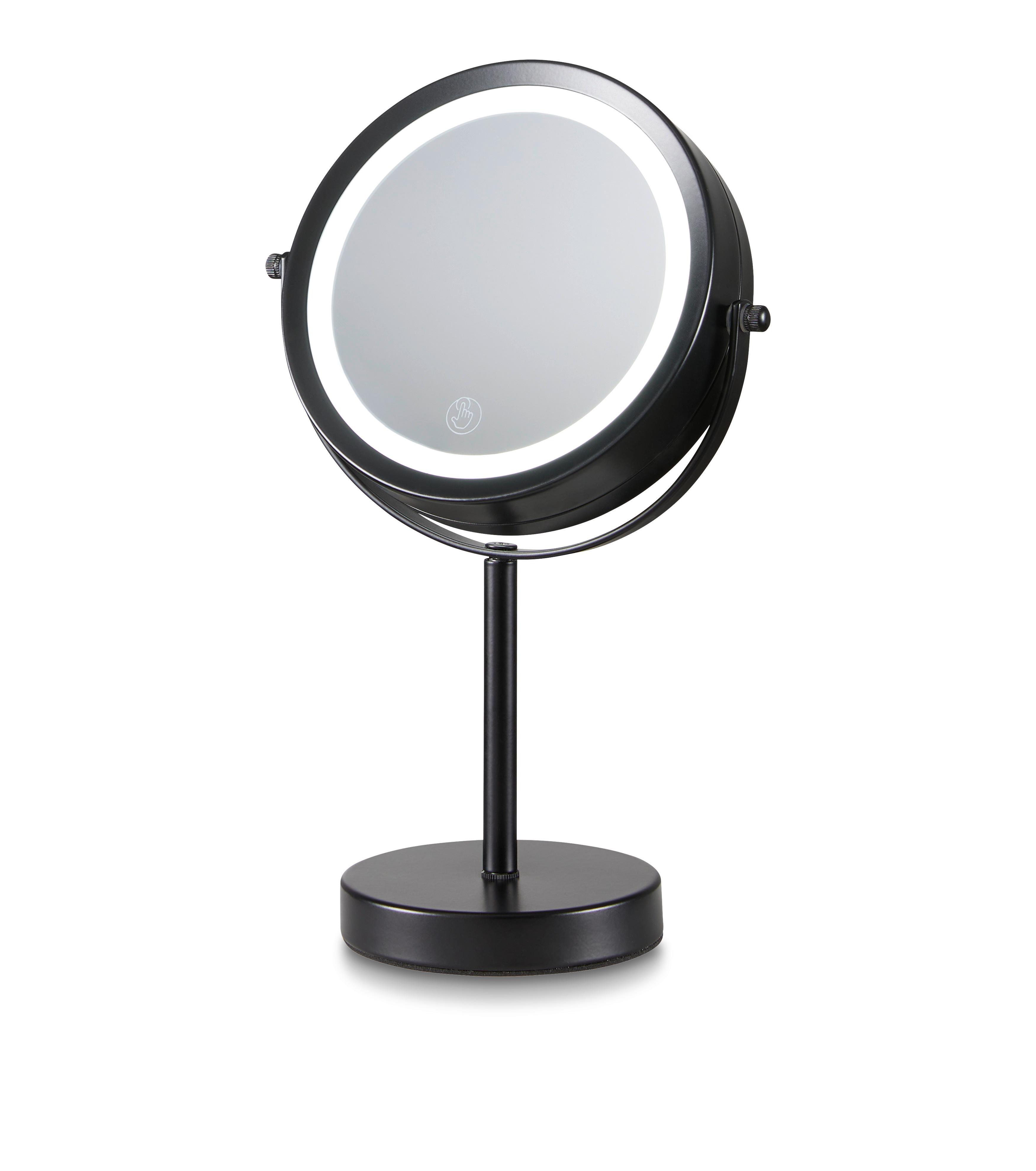SPEGEL MED BELYSNING MIRRI 1-EXT- - svart, Modern, metall/glas (21/32/12cm) - Mömax