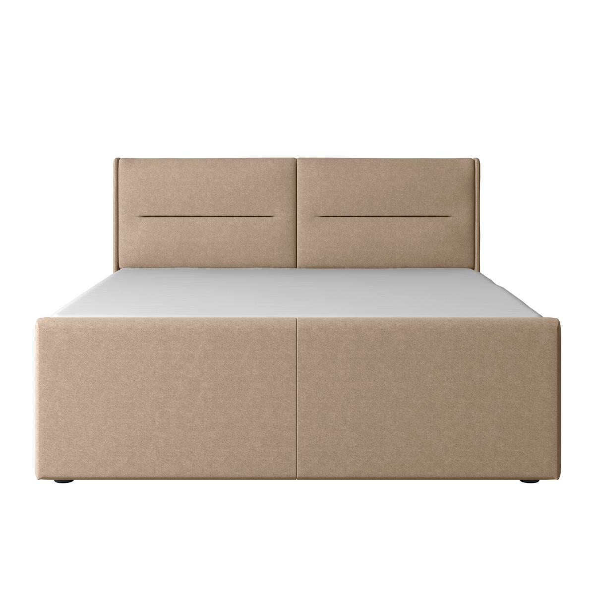 Boxspringbett Kyoto ca. 180x200 cm Naturfarben - Schwarz/Naturfarben, MODERN, Karton/Holzwerkstoff (180/200cm) - MID.YOU