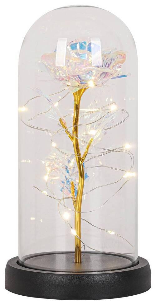 LED-DEKORATIONSLAMPA FLOWI - svart/transparent, Modern, plast (11/21cm) - Mömax