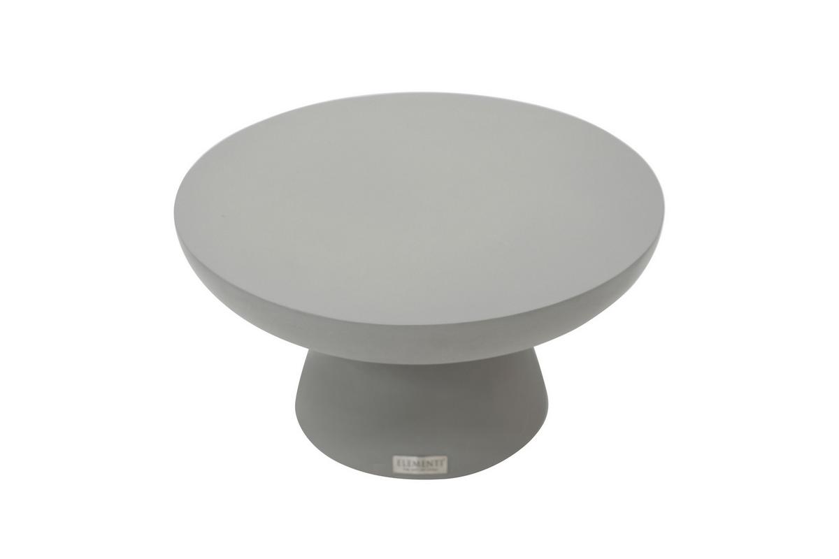 Loungetisch Kylix Faserbeton Grau - Grau, MODERN, Stein (86/86/35,6cm) - Gardenson