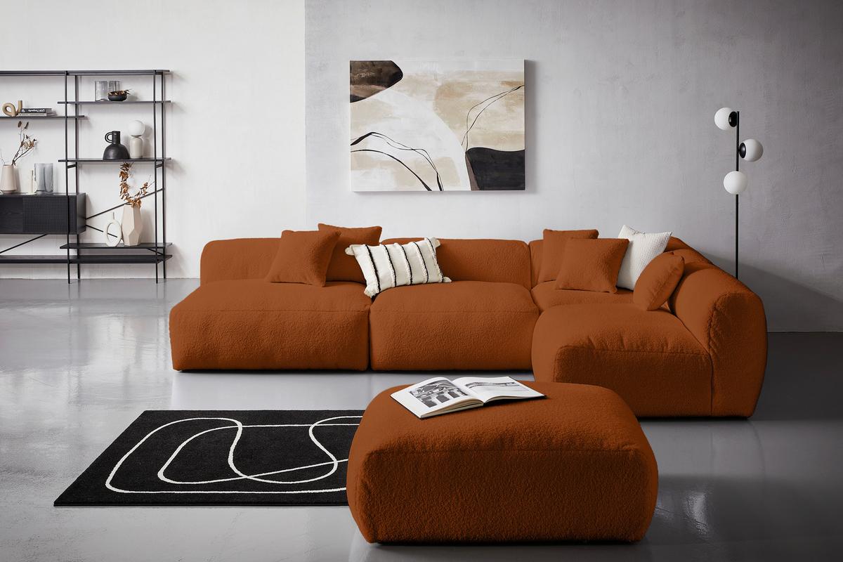 Modul Sofaelement Bloom Rostfarben - Rostfarben, Trend, Textil (85/70/122cm) - Livetastic