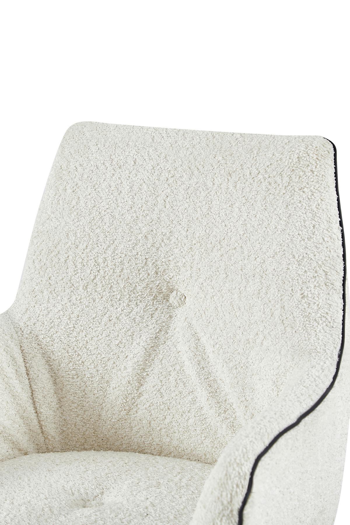 Karosszék Allie 125 - krémszínű, Design, textil/fém (64/91/61cm) - Kayoom