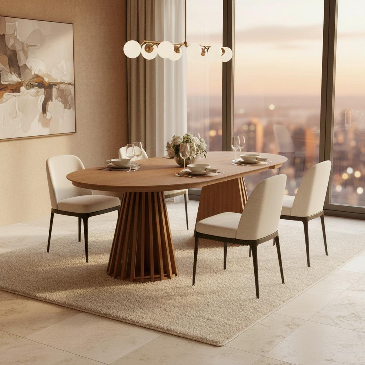 Stol Ennio - boje oraha, Moderno, drvni materijal/drvo (120-200/75/120cm) - Bessagi Home