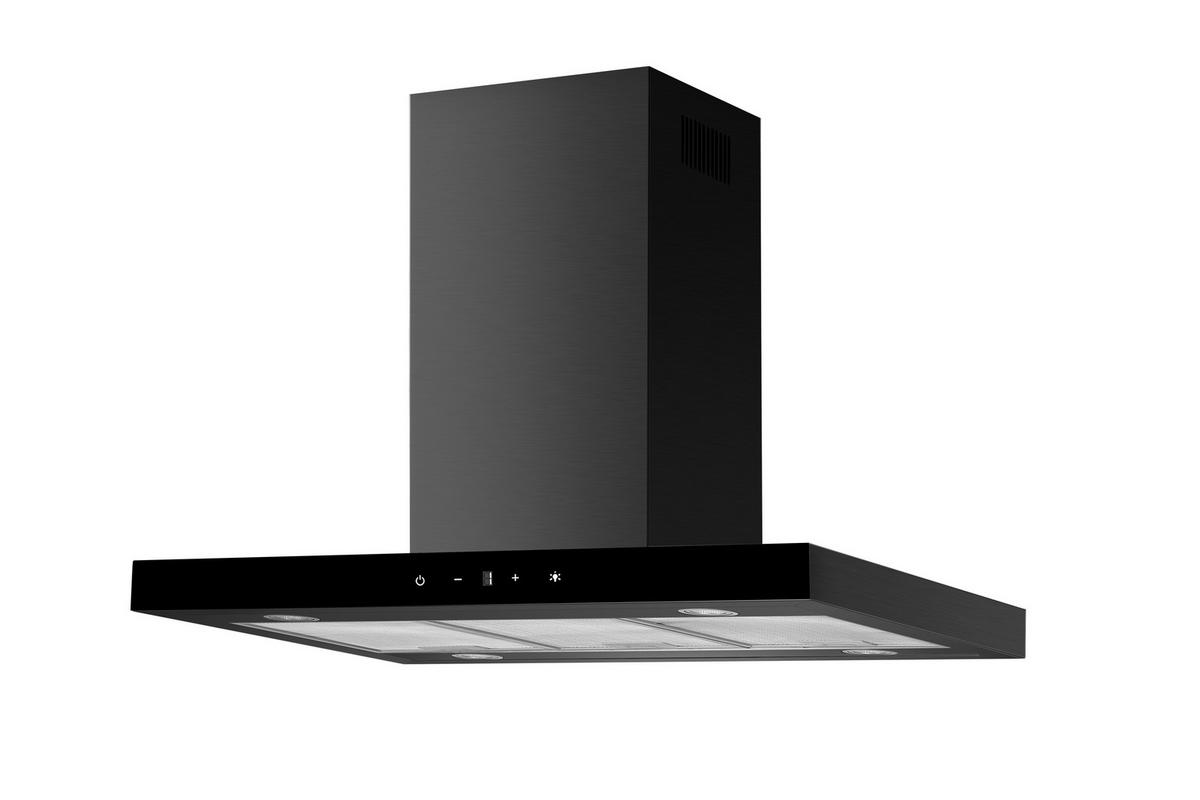 Dunstabzugshaube CH44199GISS Schwarz - Schwarz, Trend, Glas/Metall (89,5/65/60cm) - Respekta