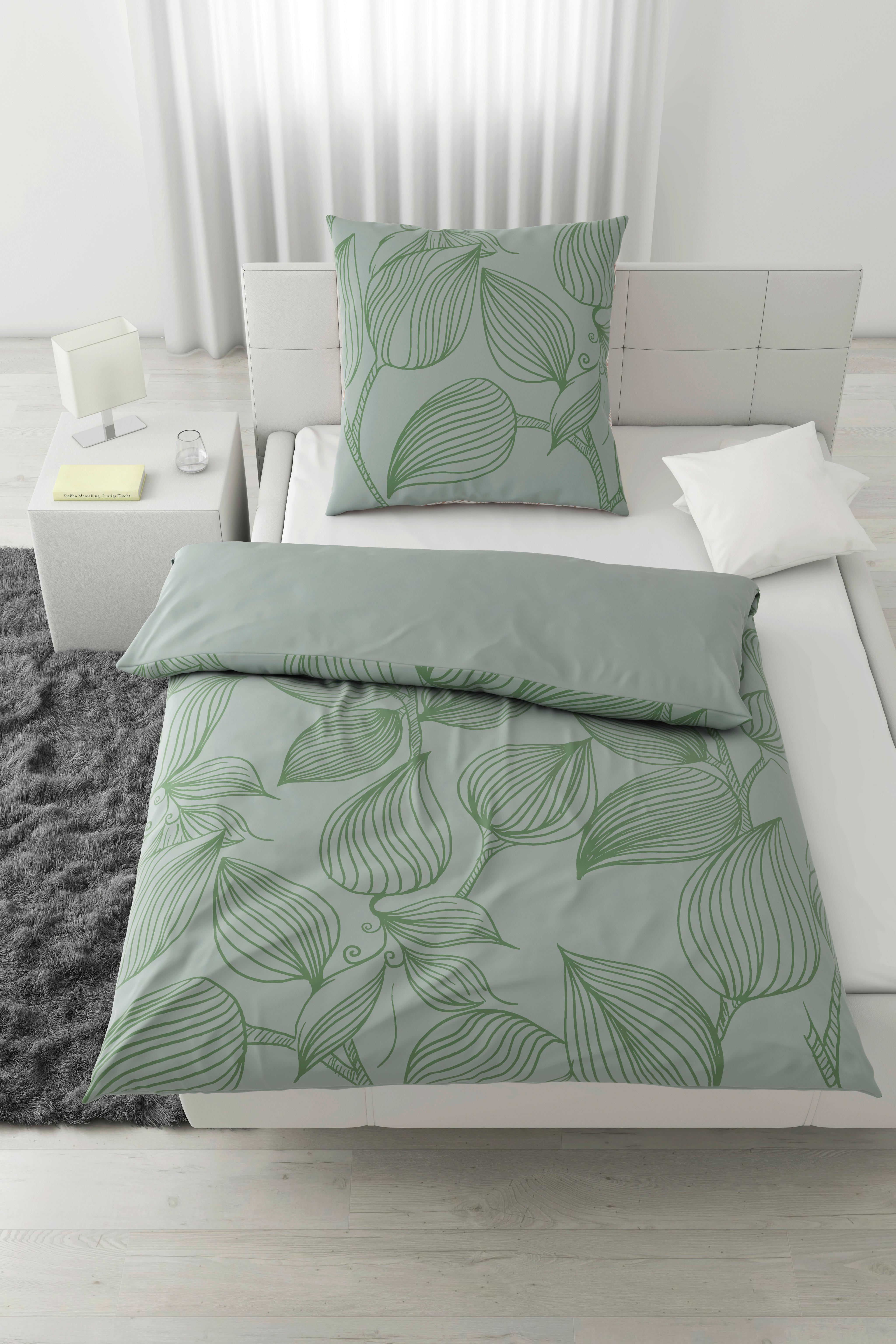 Bettwäsche Green House Grün 135x200cm - Grün, Textil (135/200cm) - Modern Living