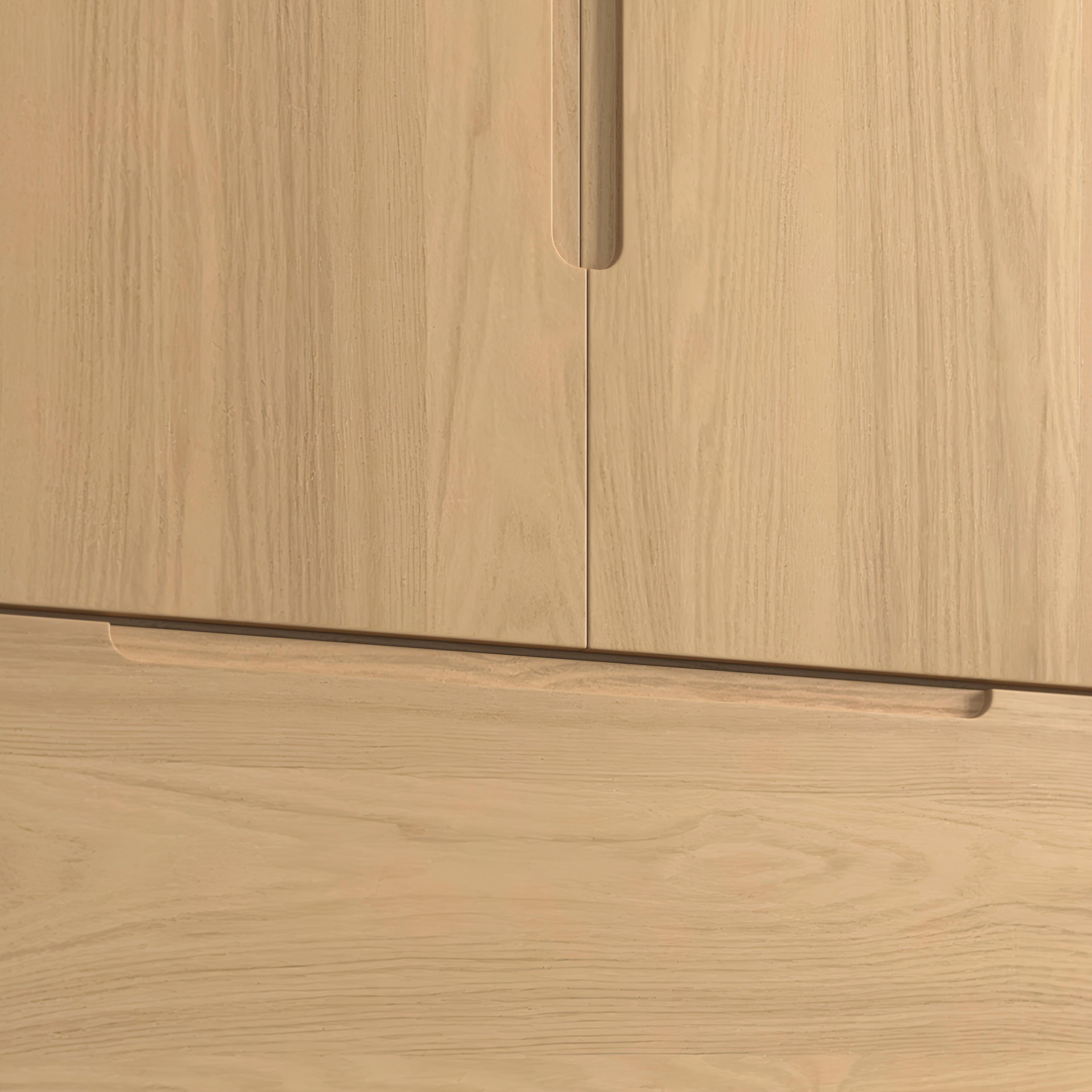 GARDEROB MARLO - ekfärgad, Modern, trämaterial/trä (100/223/60cm) - Bessagi Home
