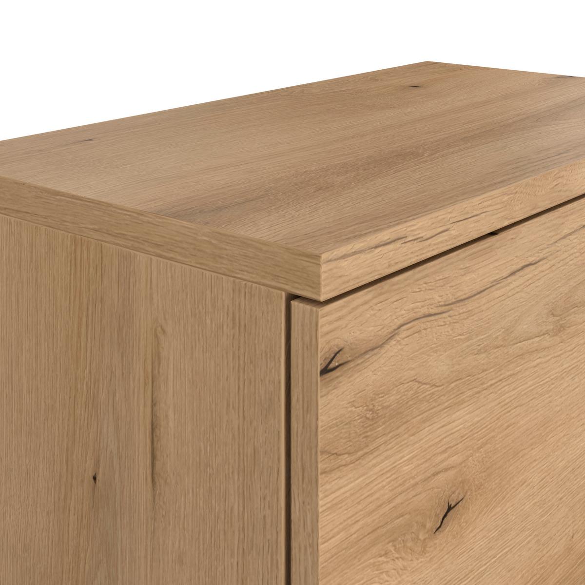 Vitrina Venedig New - tamno smeđa/kašmir, Moderno, staklo/drvni materijal (70/196/37cm) - Modern Living