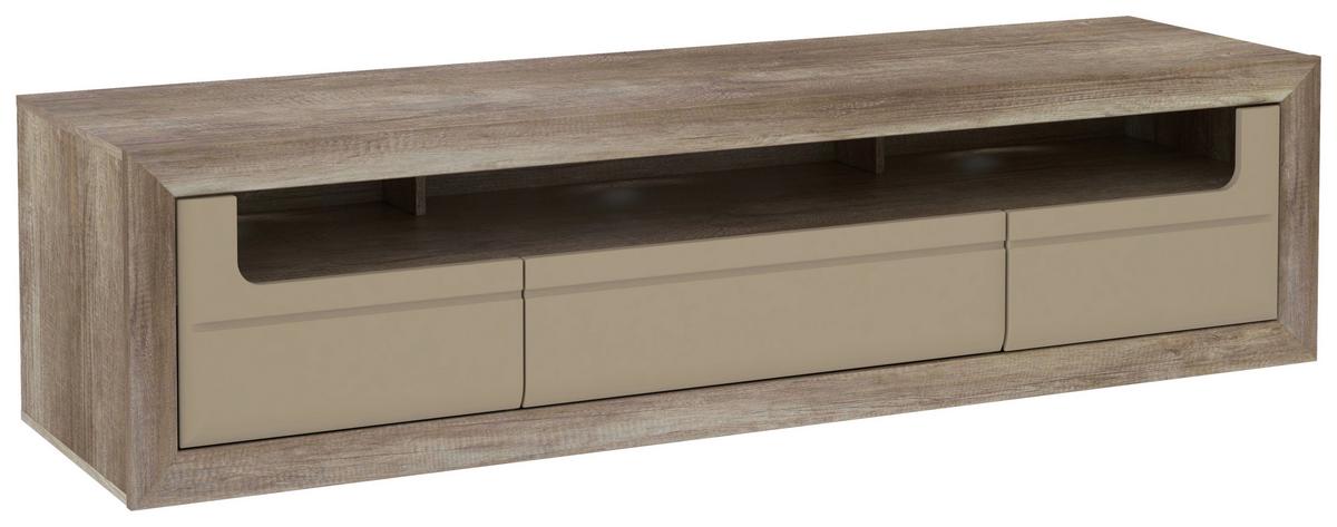Element TV Tiziano - bej/culoare lemn stejar, Modern, material pe bază de lemn (193,8/49,7/54,2cm) - Modern Living