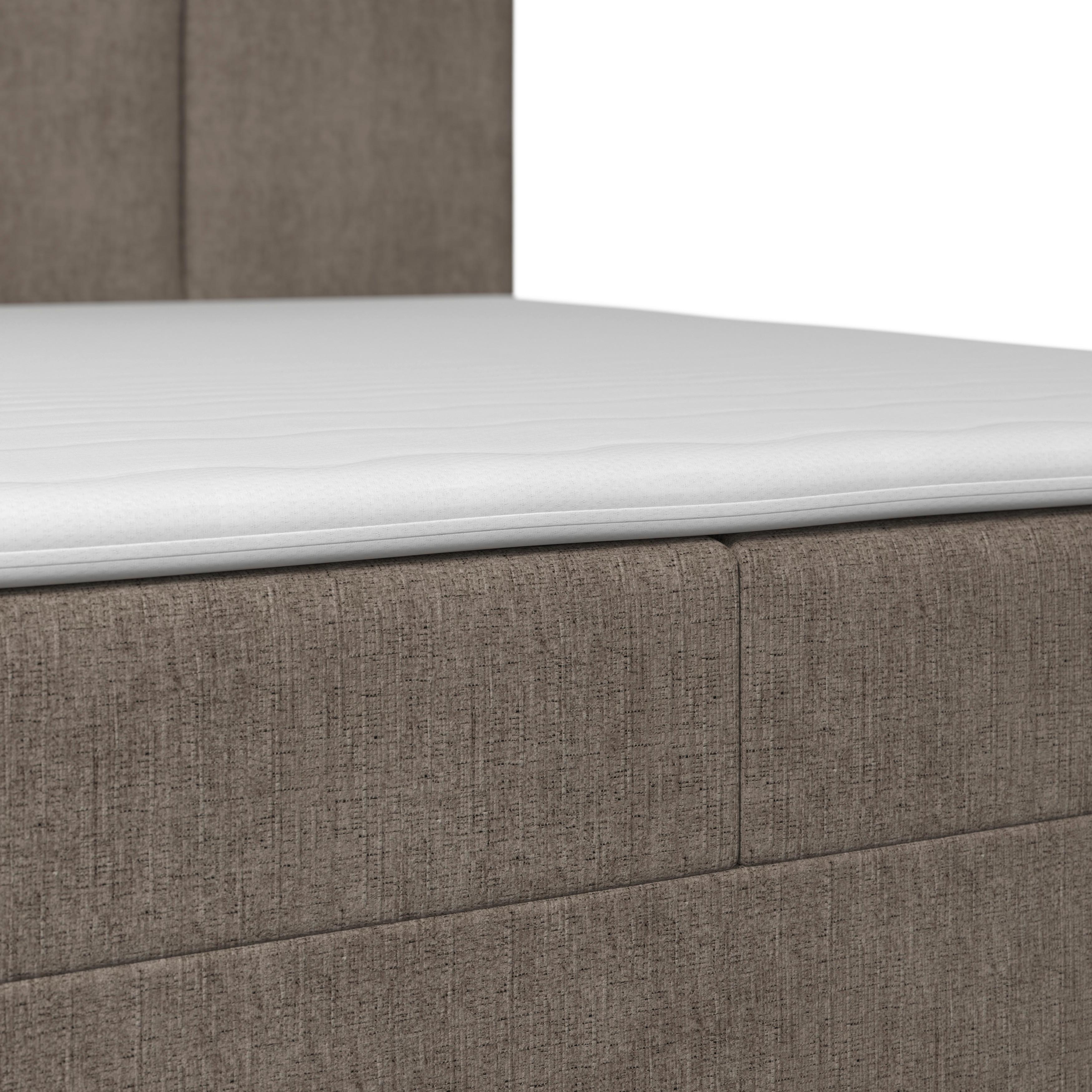 BOXSÄNG MONZA - brun/ekfärgad, Modern, trä/textil (140/200cm) - Bessagi Home