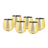 Set Kozarcev Water, 6-Delni - zlate barve, Trend, kovina (9,6cm) - Echtwerk