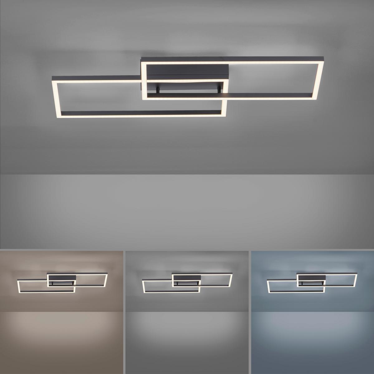 LAMPA SUFITOWA LED 14140-18 IVEN - czarny, Design, tworzywo sztuczne/metal (60,5/32,5/6,5cm)