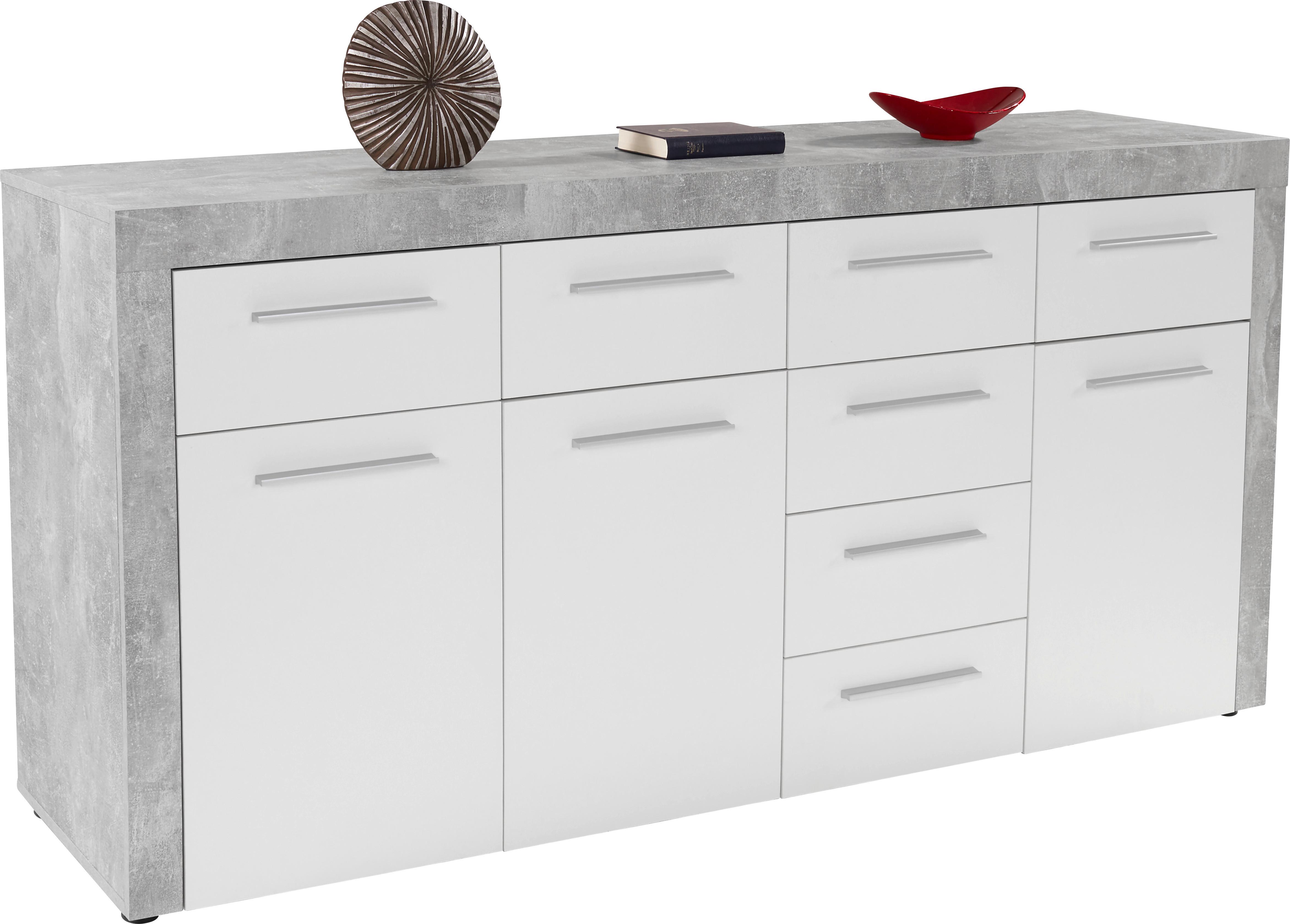 Comodă FOCUS FCK03 - alb/gri, Modern, material pe bază de lemn (194/86/45cm) - Modern Living