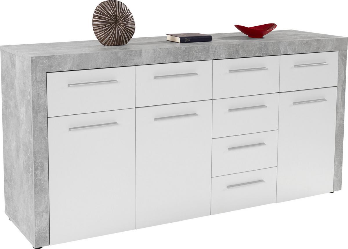 Comodă FOCUS FCK03 - alb/gri, Modern, material pe bază de lemn (194/86/45cm) - Modern Living