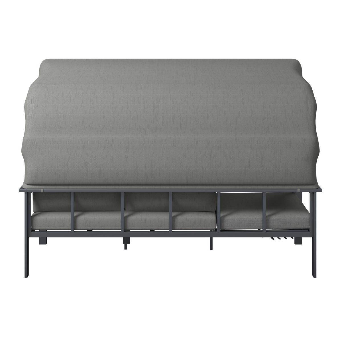 Loungegarnitur Bigi Grau/Beige - Beige/Anthrazit, Basics, Glas/Textil (120/68/65cm)