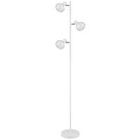 Stehleuchte Tokki Opal/Weiß max. 40 Watt - Klar/Opal, Design, Glas/Metall (25/23/154cm) - Globo