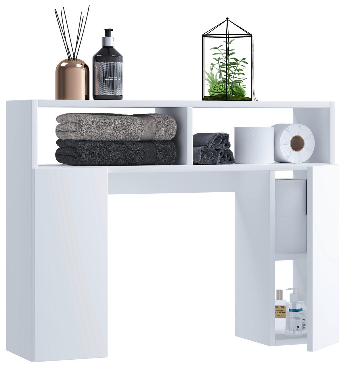 BADEZIMMERREGAL TINOLI S - Weiss, Modern, Holzwerkstoff (76/61/20cm) - MID.YOU