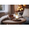 LED-DEKOLEUCHTE FLAMMI - Chromfarben/Champagner, MODERN, Glas/Kunststoff (8,5/13cm) - Mömax
