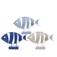 Riba Dekorativna Will - bež/plava, Basics, metal (5/28/18cm)