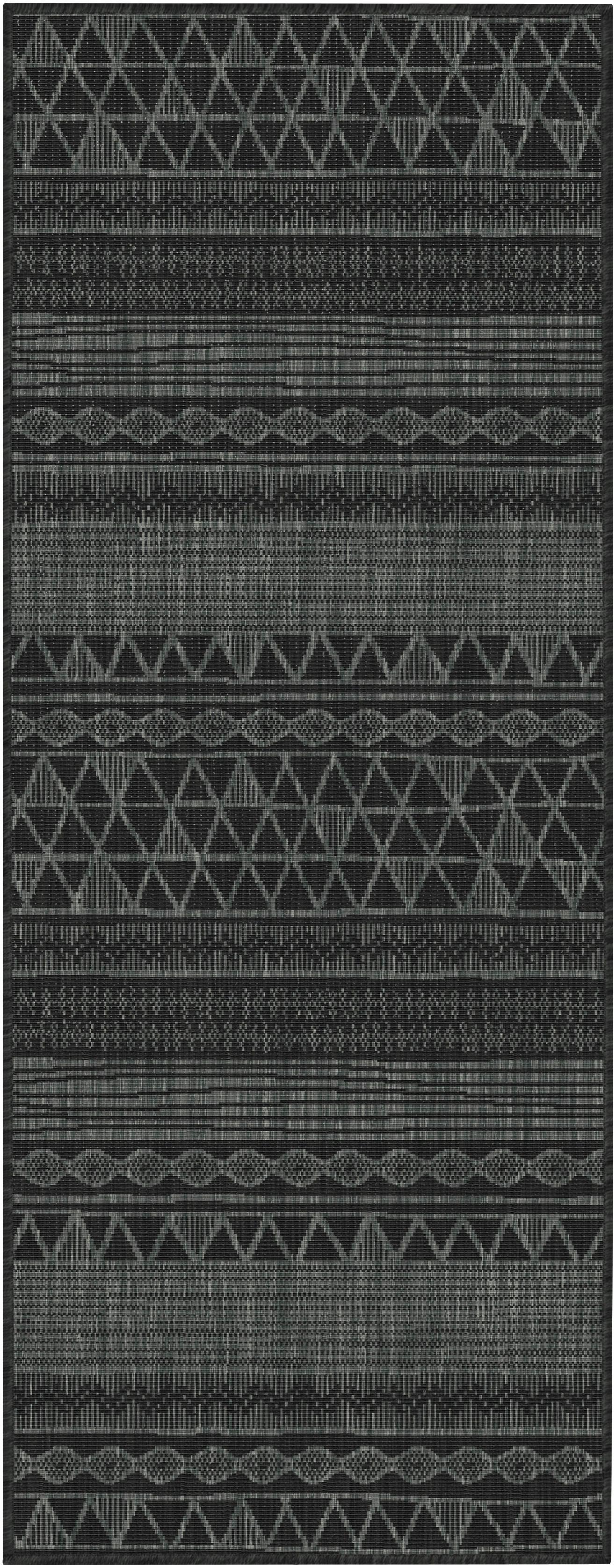 Ravno Tkana Preproga Brüssel 1 - siva/črna, Moderno, tekstil (80/200cm) - Modern Living