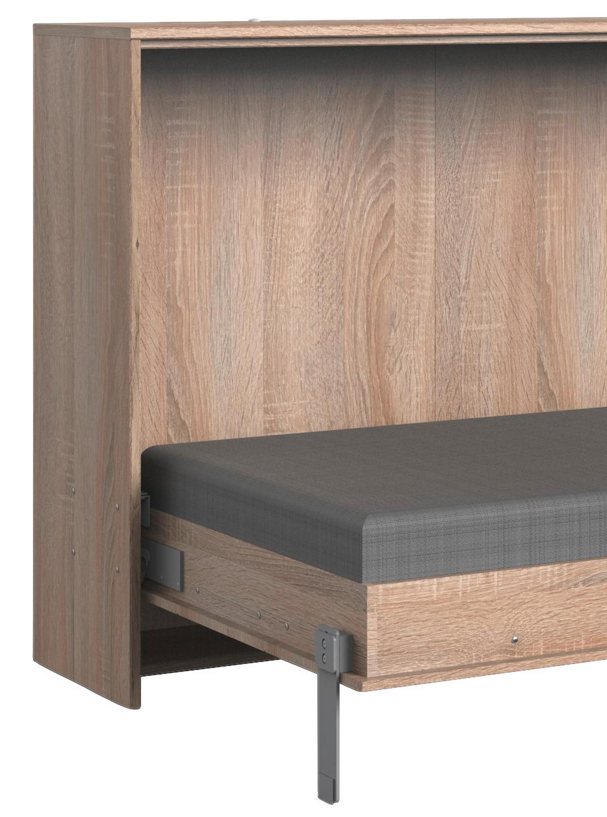 Klappbett Juist ca. 90x200 cm Eiche - Eichefarben, KONVENTIONELL, Holz/Holzwerkstoff (90/200cm) - MID.YOU