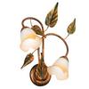 Wandleuchte Miranda Bronze/Olivgrün max. 6 Watt - Bronzefarben/Olivgrün, Natur, Glas/Metall (40/48cm)