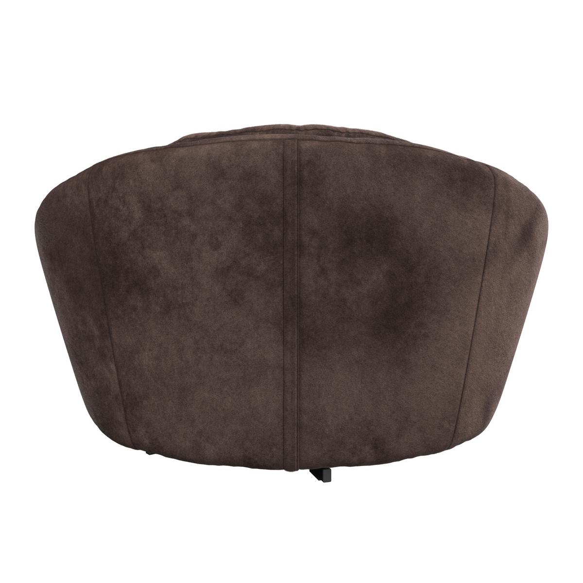 Designsessel Pio drehbar Braun - Schwarz/Braun, MODERN, Textil/Metall (130/80/112cm) - Mömax