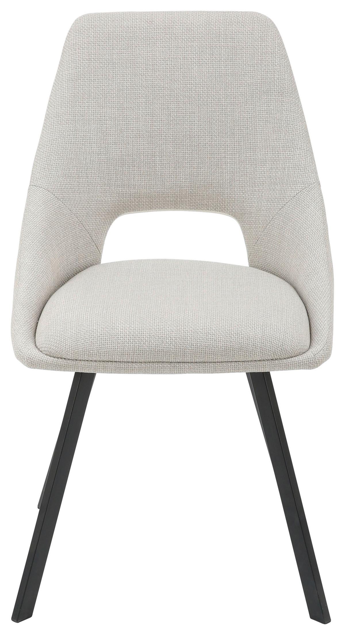 Stolica Alisa - bež/crna, Moderno, metal/tekstil (50/57/83cm) - Mömax