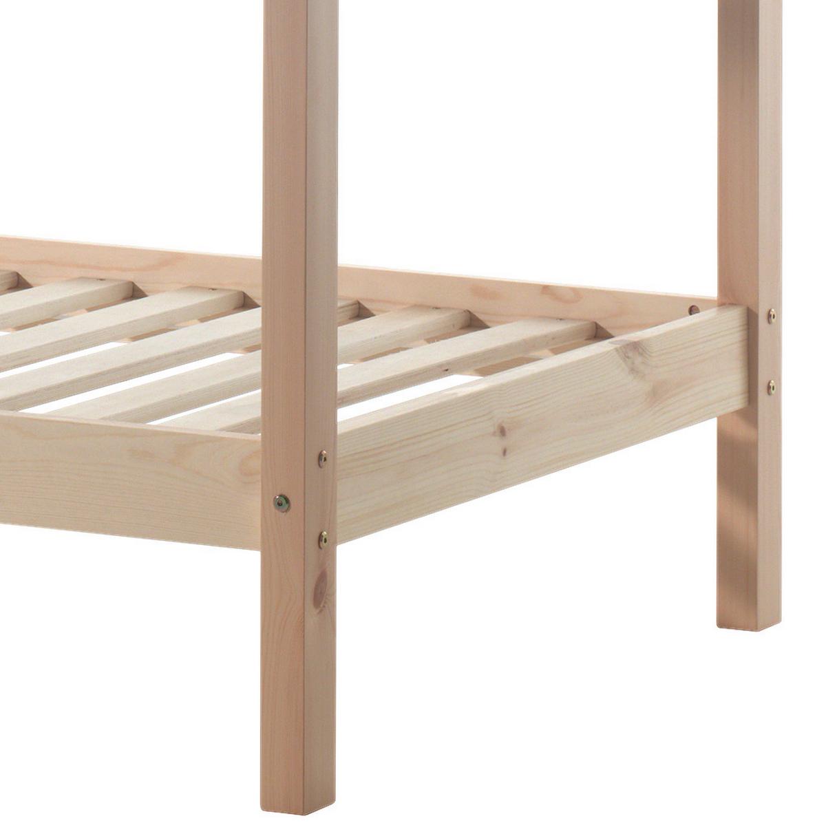 Hausbett Dallas 90x200 cm Kiefer Natur Echtholz - Kieferfarben, MODERN, Holz (90/200cm) - MID.YOU
