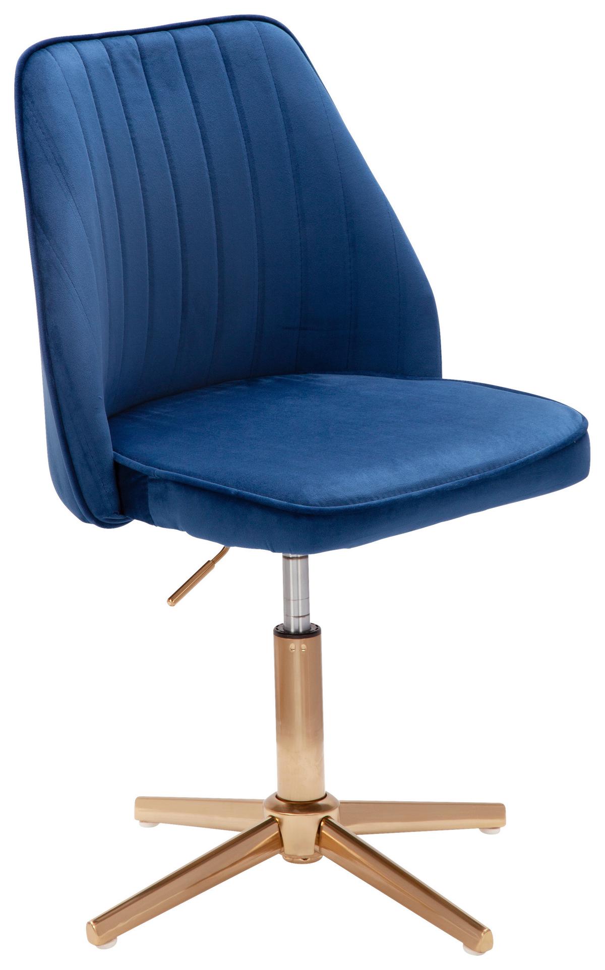 Stol Wl6.304 - zlate barve/modra, Konvencionalno (60/100/60cm) - MID.YOU
