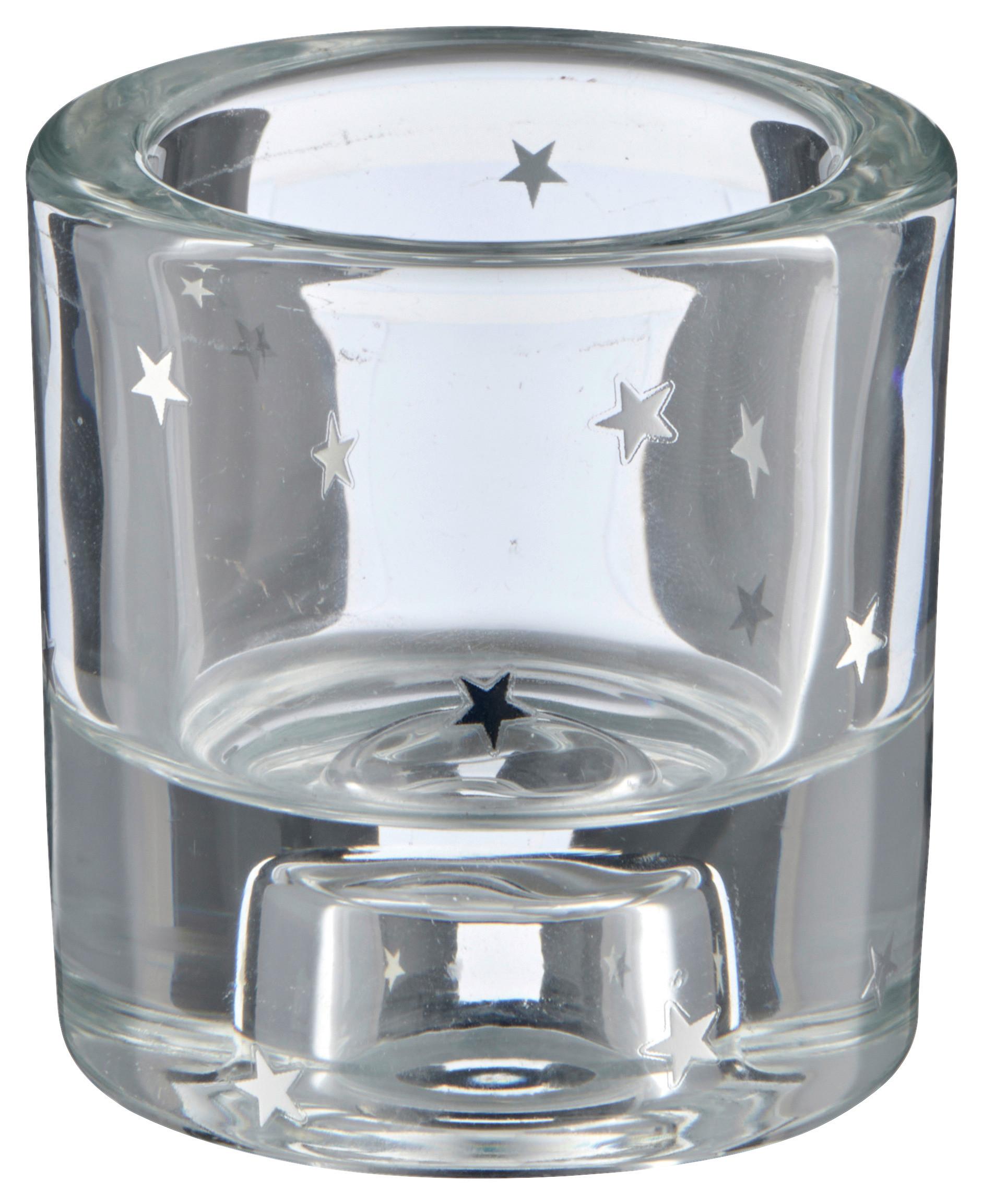 Držalo Za Čajno Svečko Stern I - srebrne barve/prozorno, Basics, steklo (6/6,5cm) - Mömax