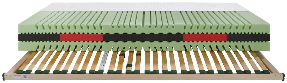ensemble matelas et sommier Komfortschaumkern ca. 90x200cm - bois (90/200cm) - Premium Living