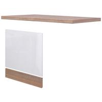 Geschirrspülerblende Weiß Hochglanz/Eiche - Weiß Hochglanz/Sonoma Eiche, MODERN, Holzwerkstoff (110/86/60cm) - FlexWell
