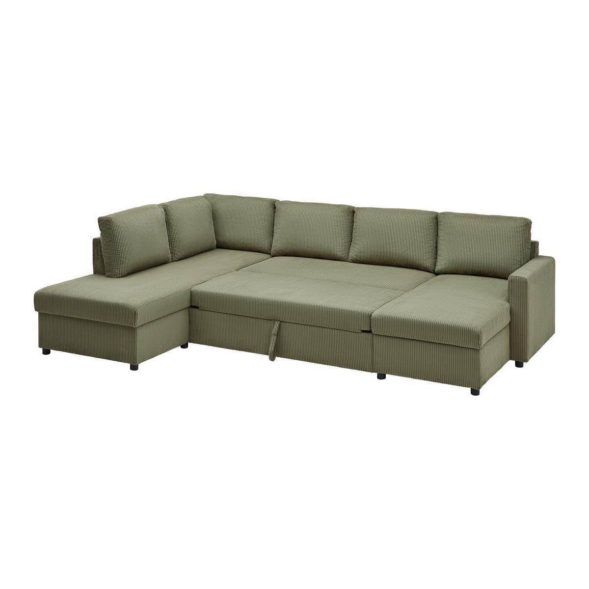 Sarokkanapé Martina - zöld, Modern, faalapú anyag/textil (204/276/146cm) - Mömax