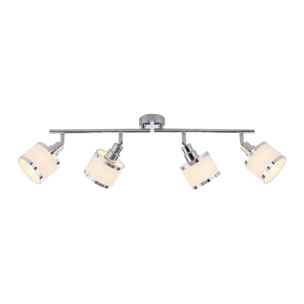 LAMPA SUFITOWA LED ACCOR - kolor chromowy, Modern, tworzywo sztuczne/metal (78/78/13-22cm)