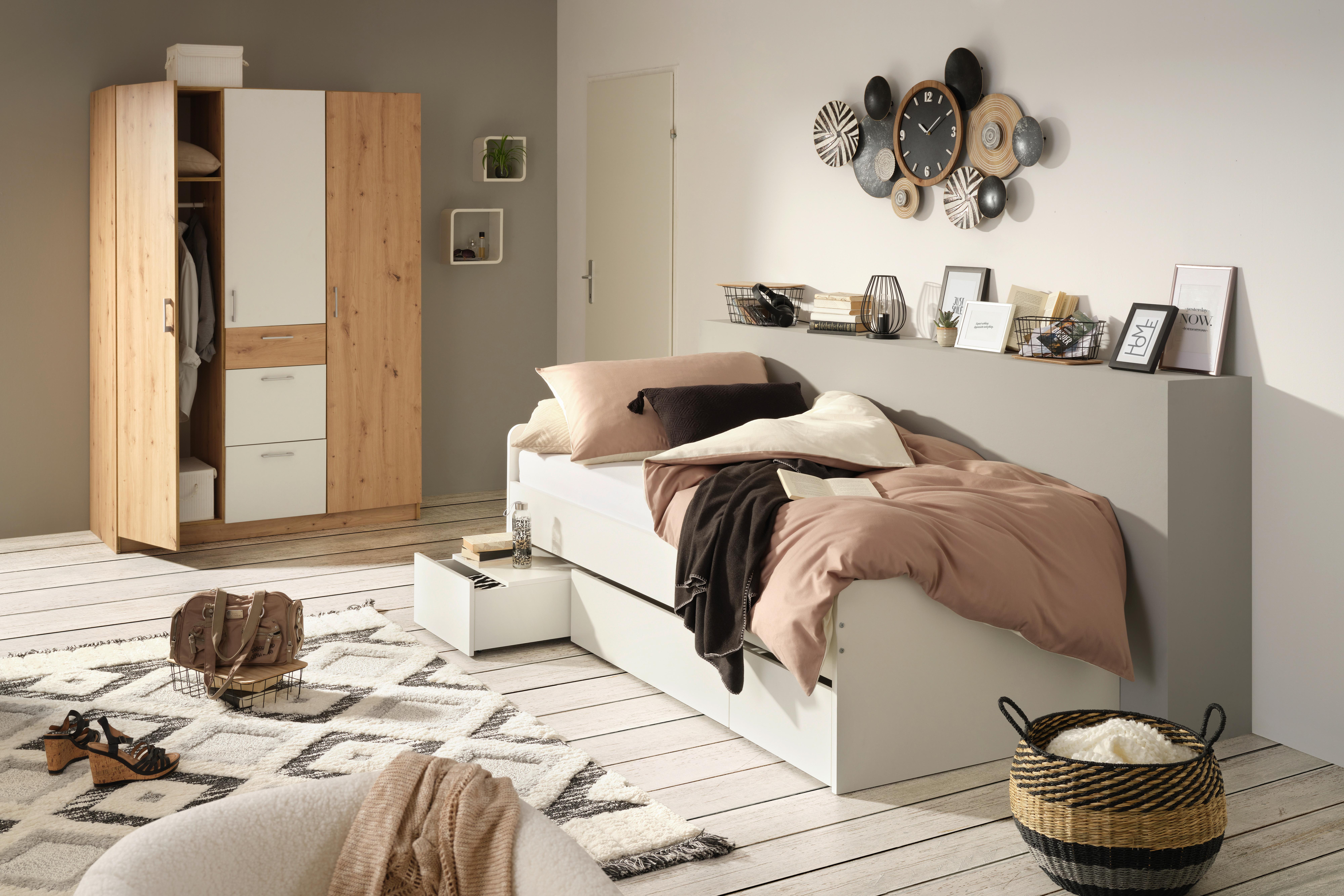 Ifjúsági Ágykeret Fehér Dirk - fehér, Konventionell (90/200cm) - Best Price