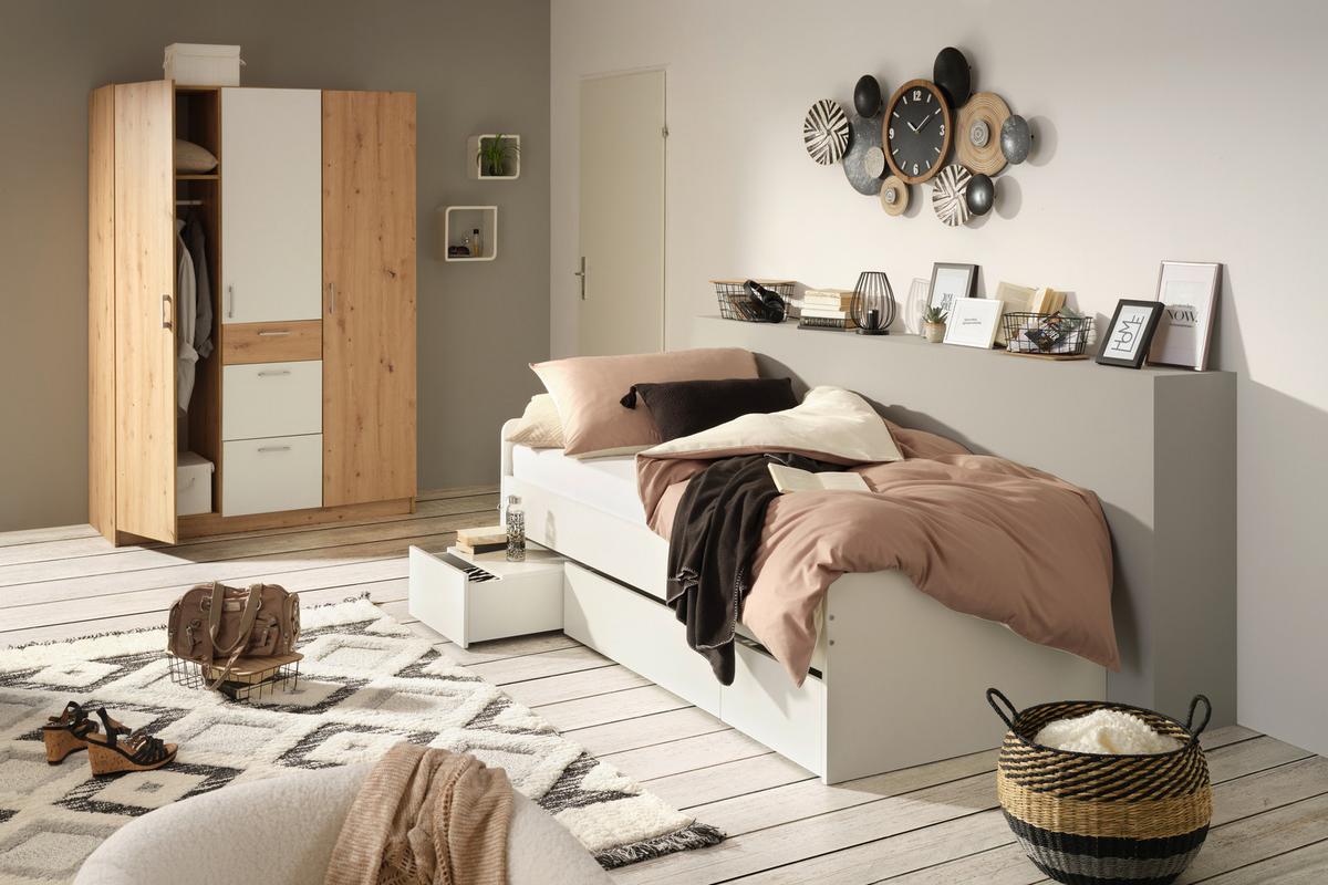 Ifjúsági Ágykeret Fehér Dirk - fehér, Konventionell (90/200cm) - Best Price