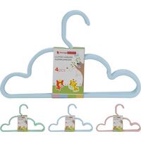 Gyerek Vállfa 4db-Os - pink/világoskék, műanyag (4,4cm)