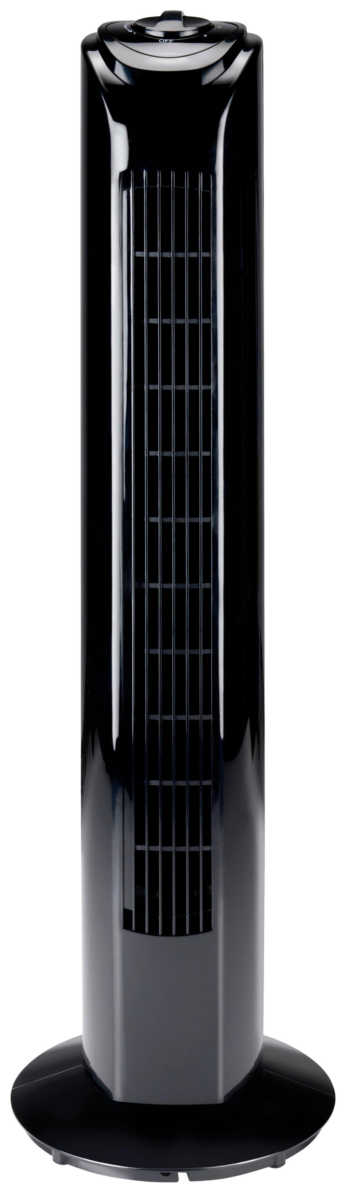 Turmventilator Fan Tower Schwarz max. 45 Watt - Schwarz, MODERN, Kunststoff (22/22/81cm)
