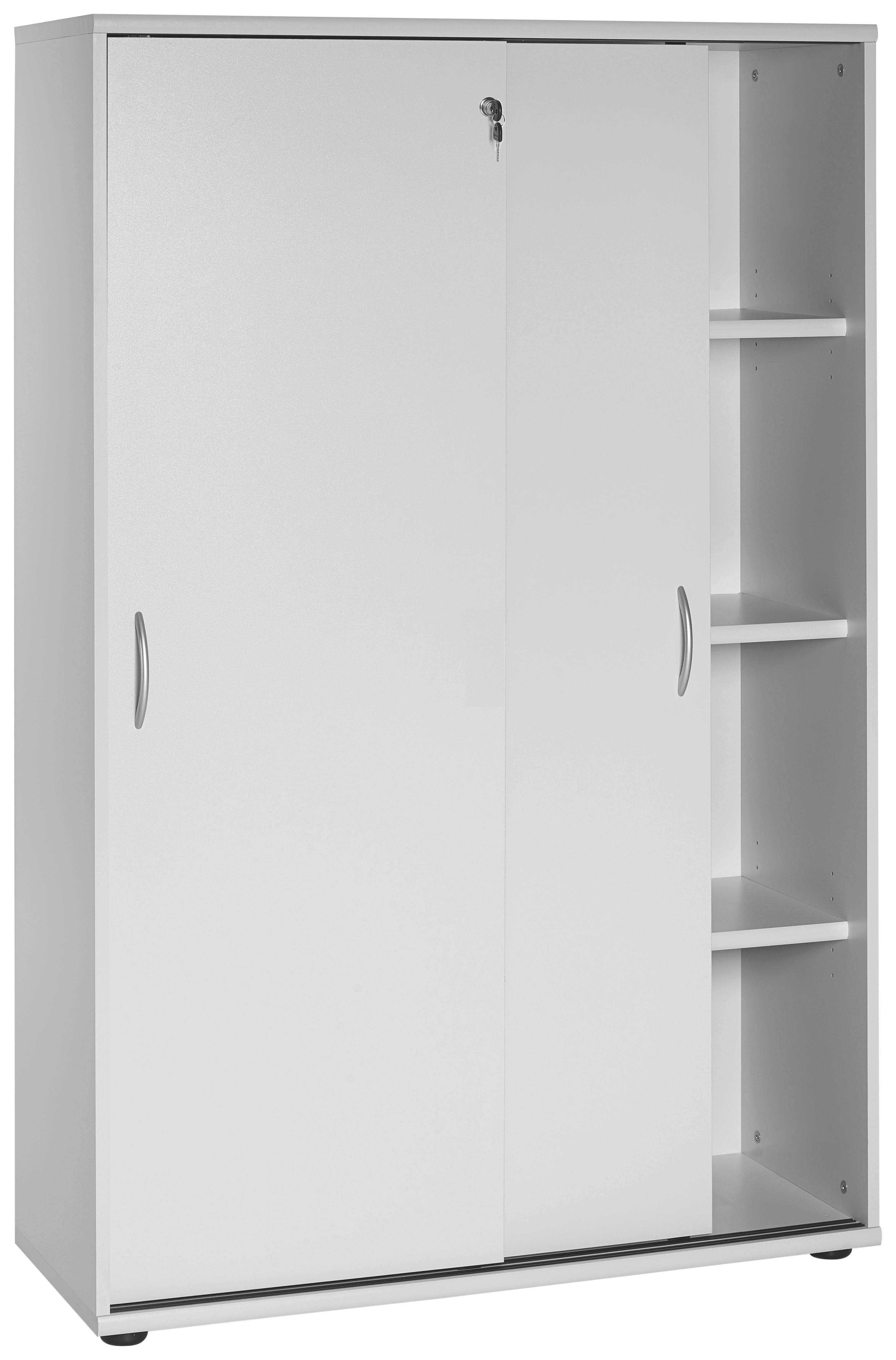Aktenschrank Serie 4000 Hellgrau - Hellgrau, Basics, Holzwerkstoff (100/152,8/39,5cm) - MID.YOU